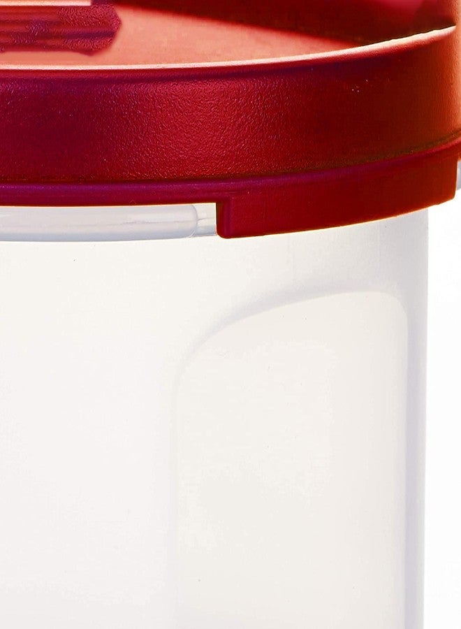Floraware BPAFree ModularAirtight StackablePlastic StorageContainers with Red Lids for Multistorage likeGrains,Spices,Snacks,Tea,Coffee,Cereals,Dry Fruits,salt,Pulses KitchenOrganizer 280ml pack of 2 - Image 5